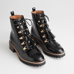 & Other stories lace up tassel boots size 9 (39)
